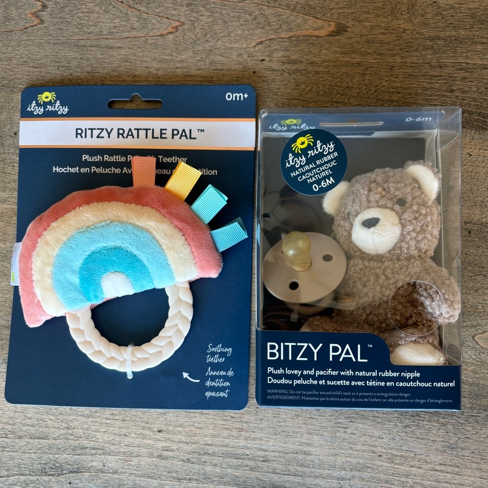 Itzy ritzy rattle and paci combo